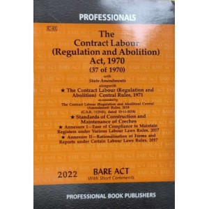 Professional's The Contract Labour (Regulation and Abolition) Act, 1970 Bare Act 2022